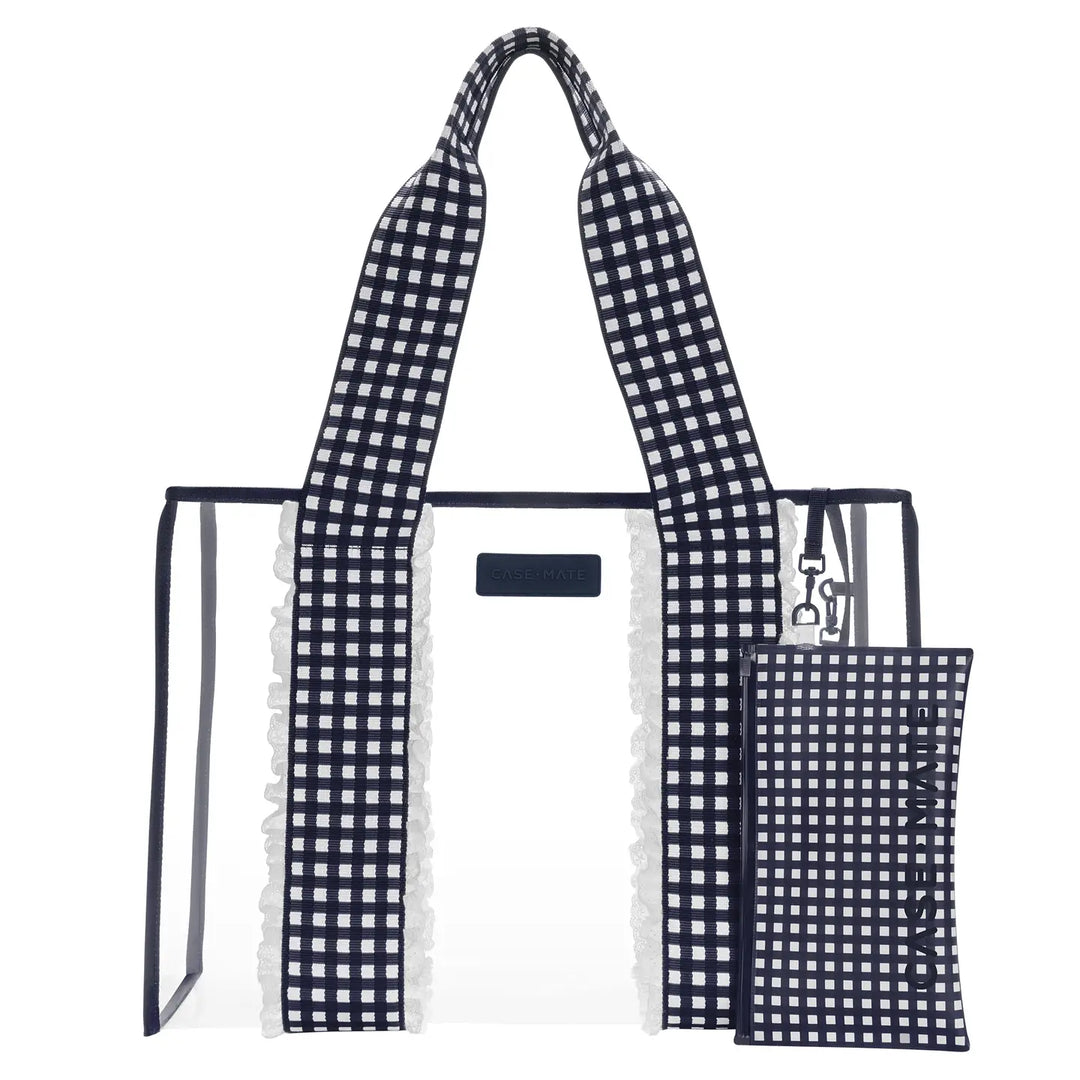 Case-Mate Navy Gingham Jelly Tote Bag