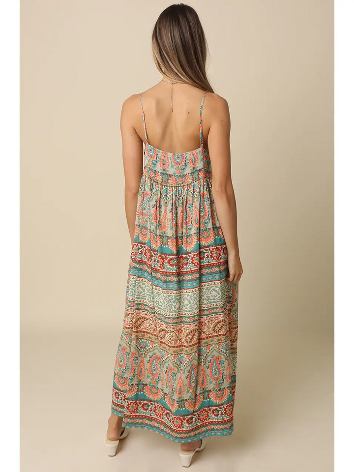 Odette Print Cami Maxi Dress