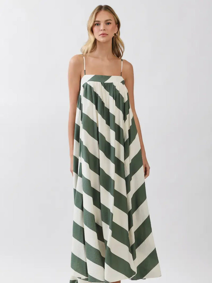 Sienna Striped Print Maxi Dress