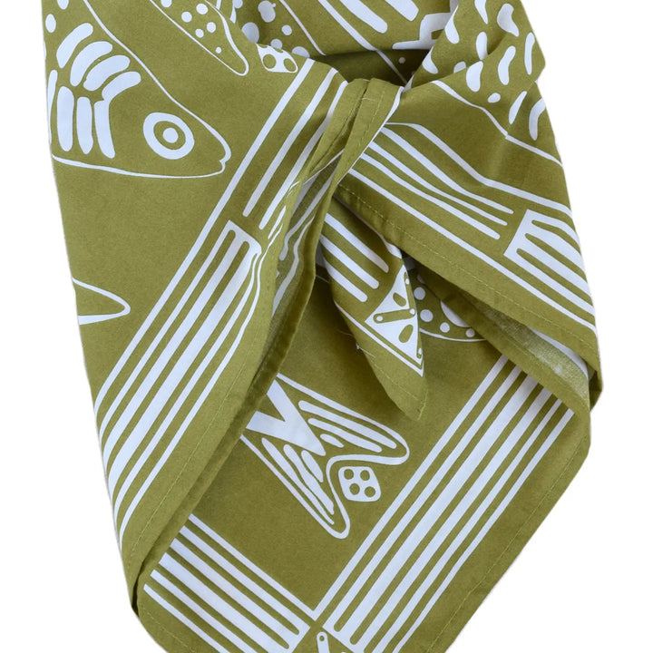 Sardine Bandana - 100% Cotton - Nautical Print - Hanky Ascot