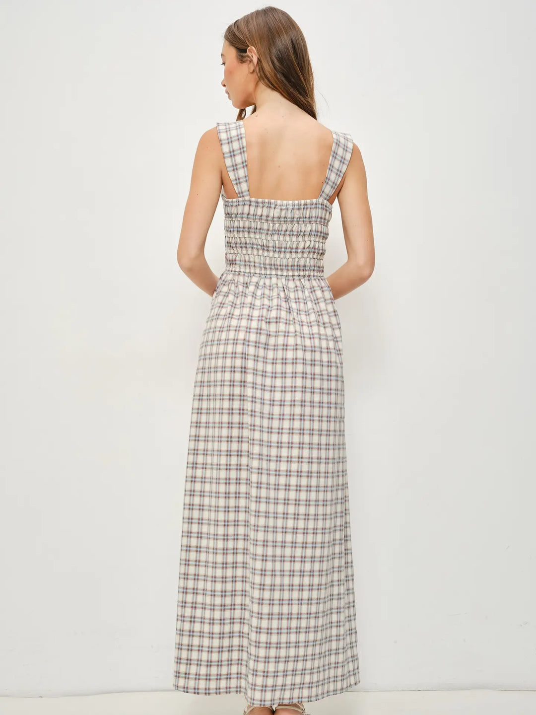 Mabel Plaid Maxi Dress
