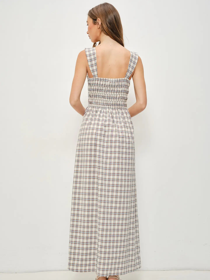 Mabel Plaid Maxi Dress