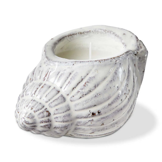 Shell Citronella Candle White