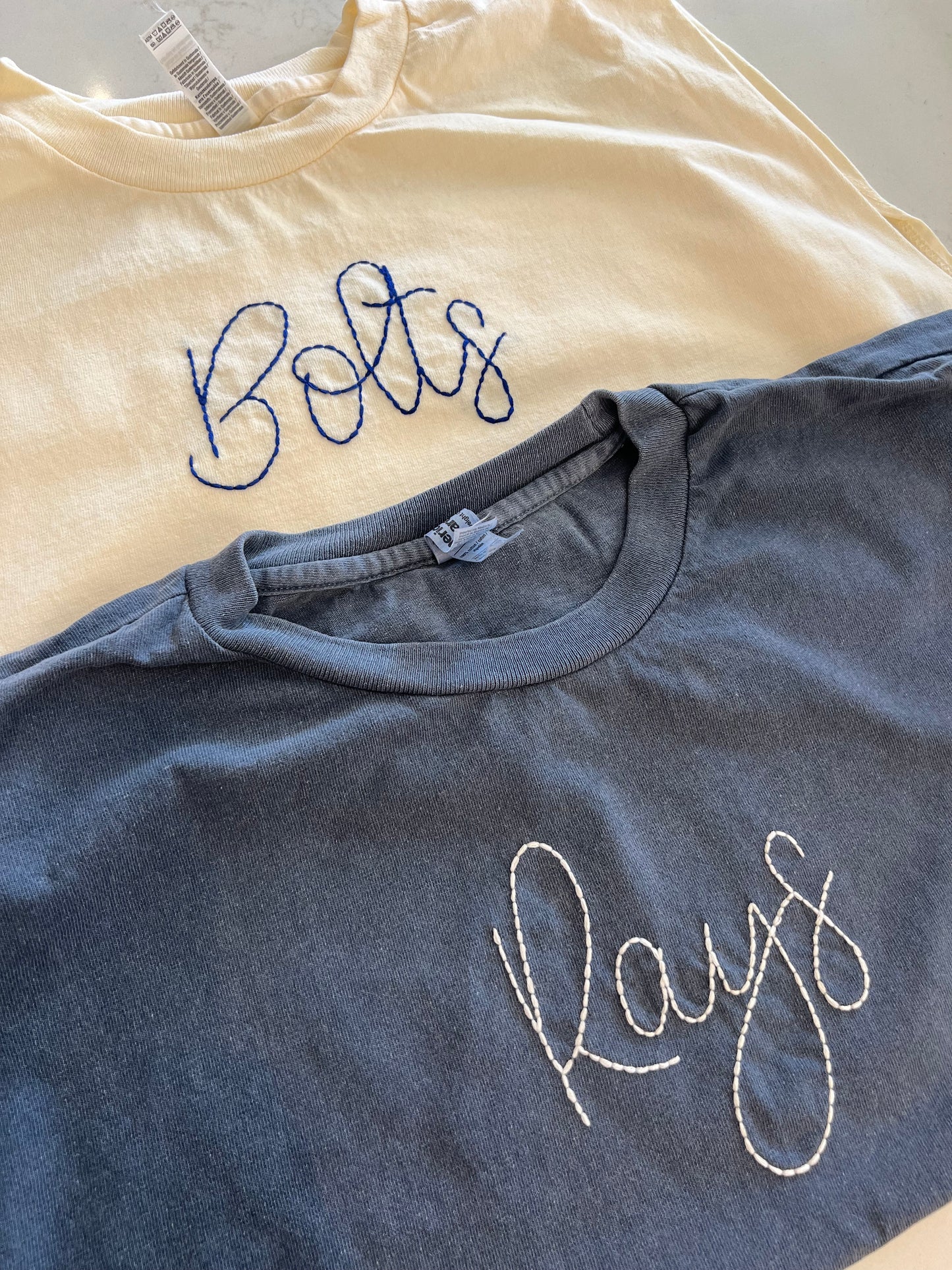 Bolts Hand Embroidered Muscle Tee