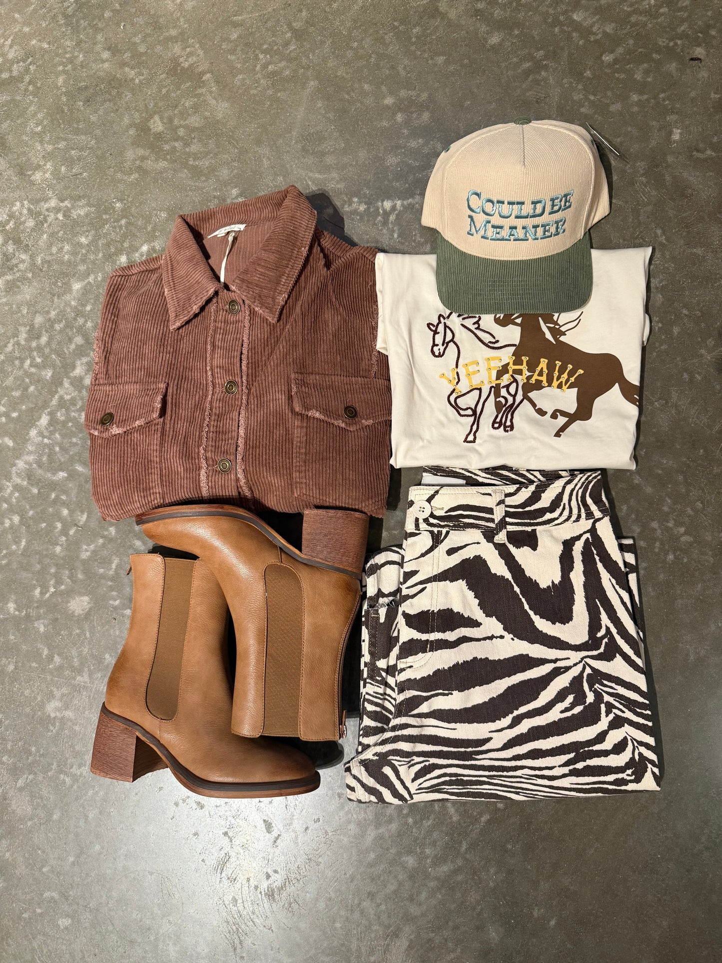 Washed Corduroy Oversized Button Down Jacket