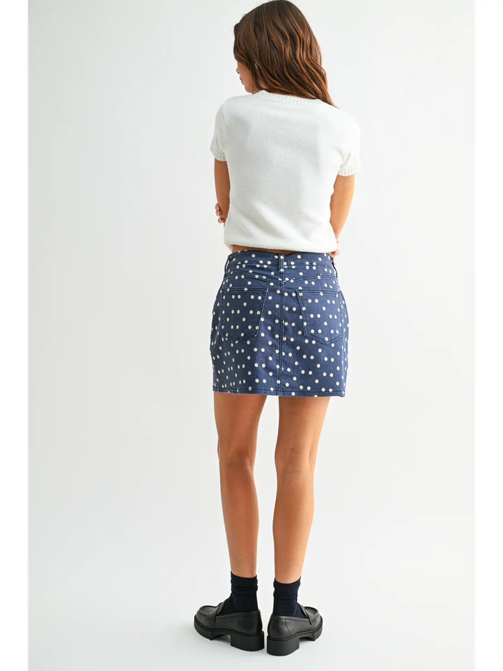Polka Dot Longer Length Skort