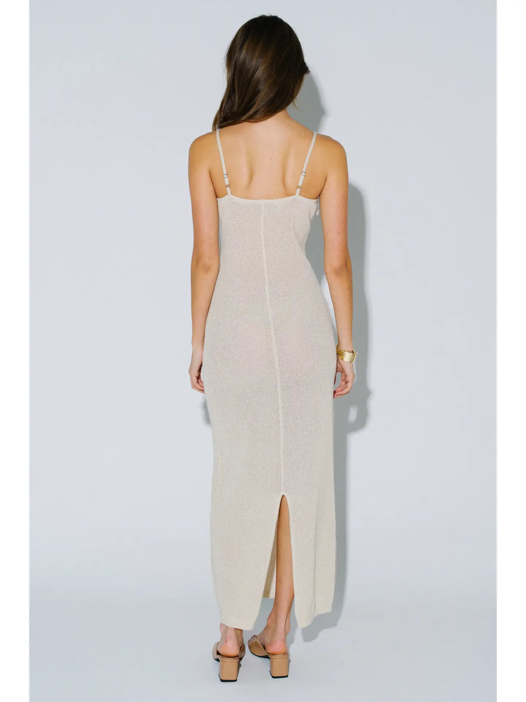 Beaded Lurex Maxi Sweater Dress