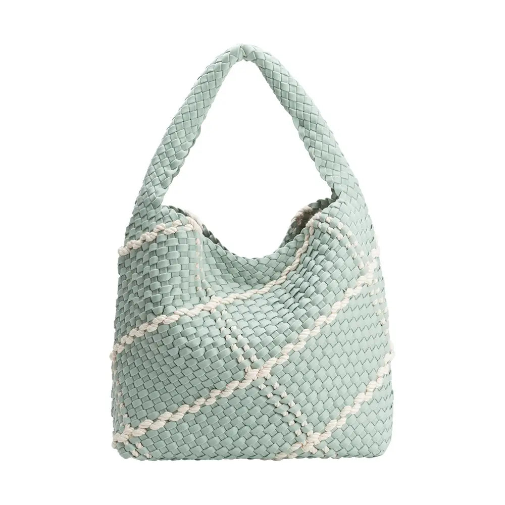 Johanna Seafoam Nylon Shoulder Bag Melie Bianco