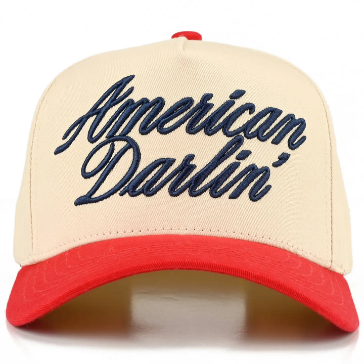 American Darlin' Letter On Two Tone Trucker Hat