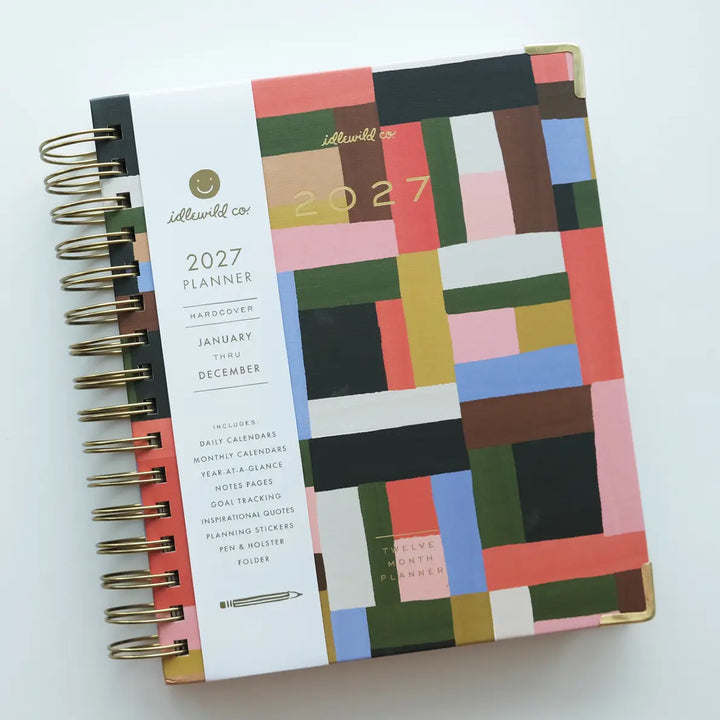 2027 Spiral Bound Planner | Patchwork Motif