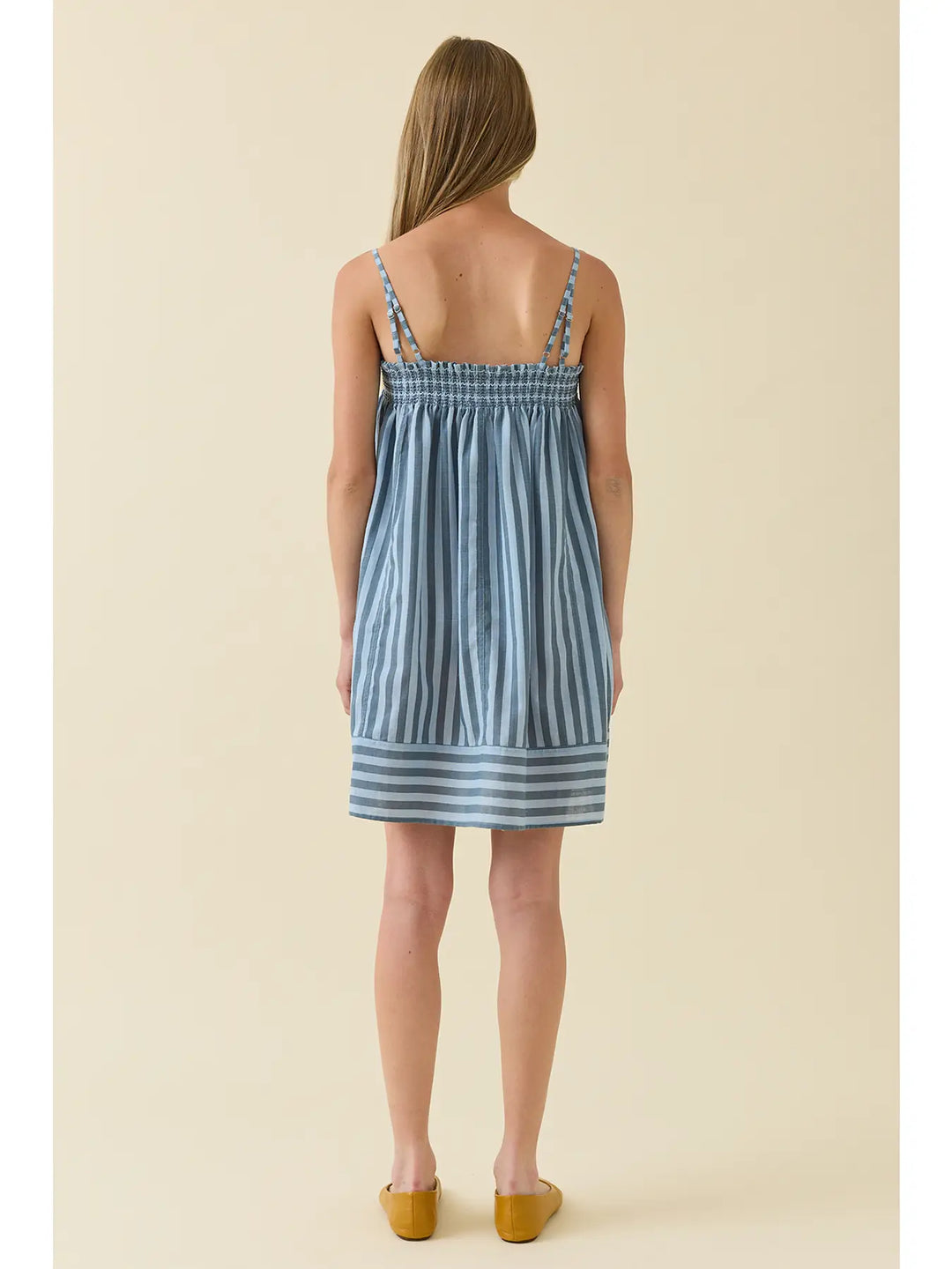 Smocked Stripe Cami Dress