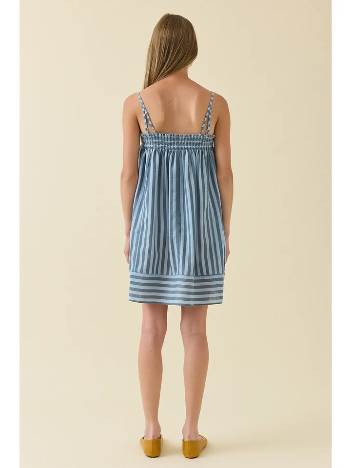 Smocked Stripe Cami Dress