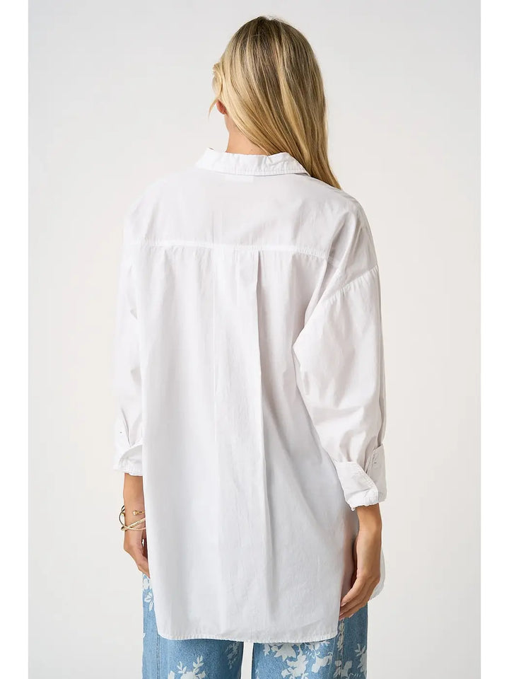 Oversized Button Down Long Sleeve Boyfriend Shirt