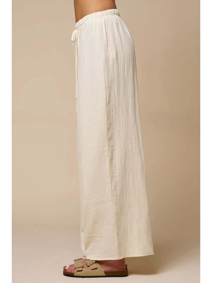 Cotton Gauze Palazzo Pants