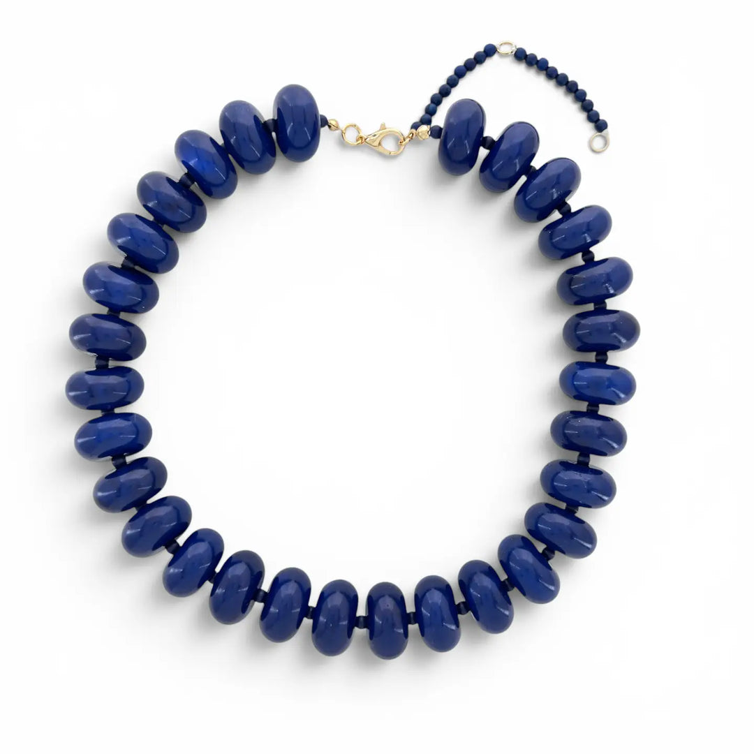 Navy Beaded Necklace