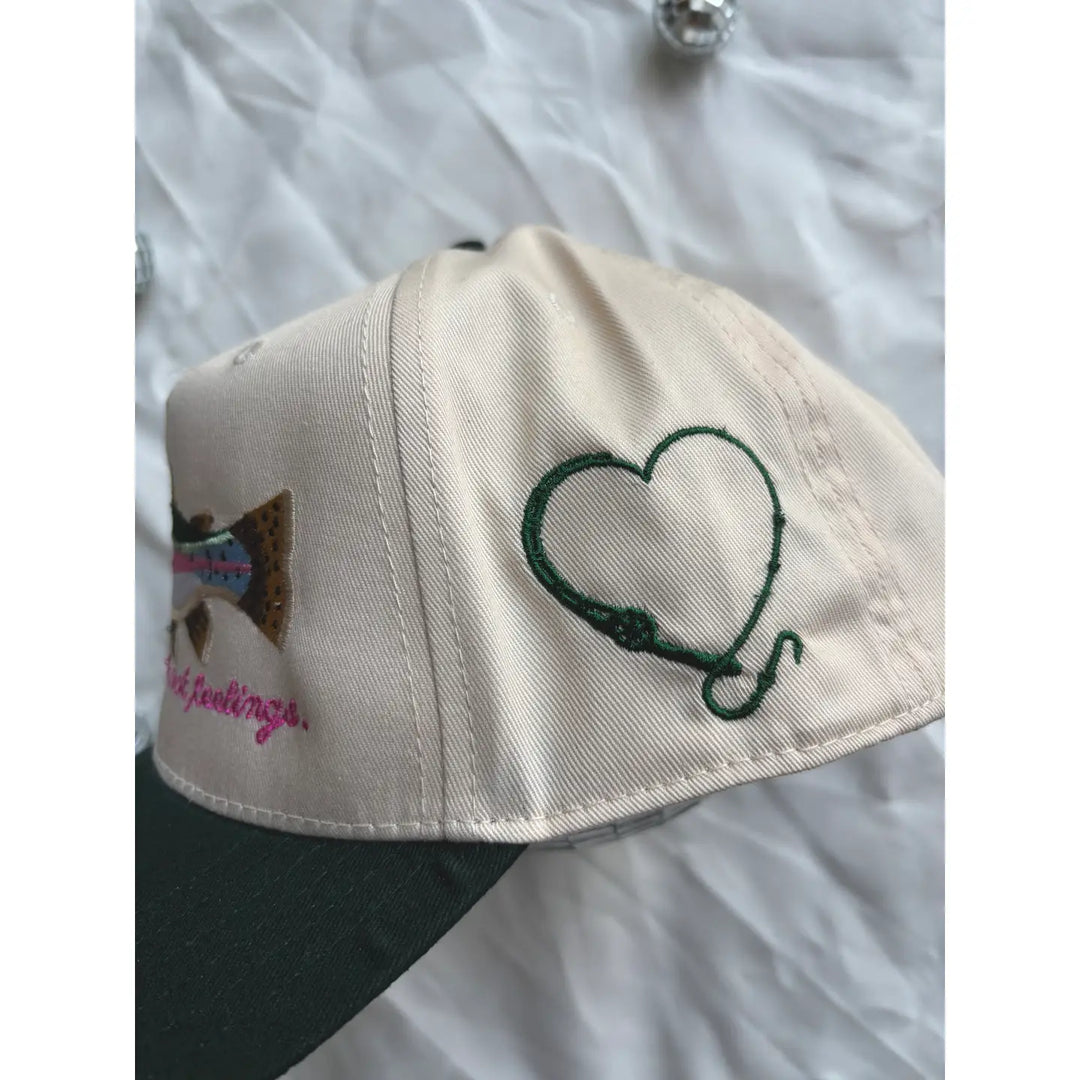 Catching Fish Not Feelings Embroidered Trucker Hat