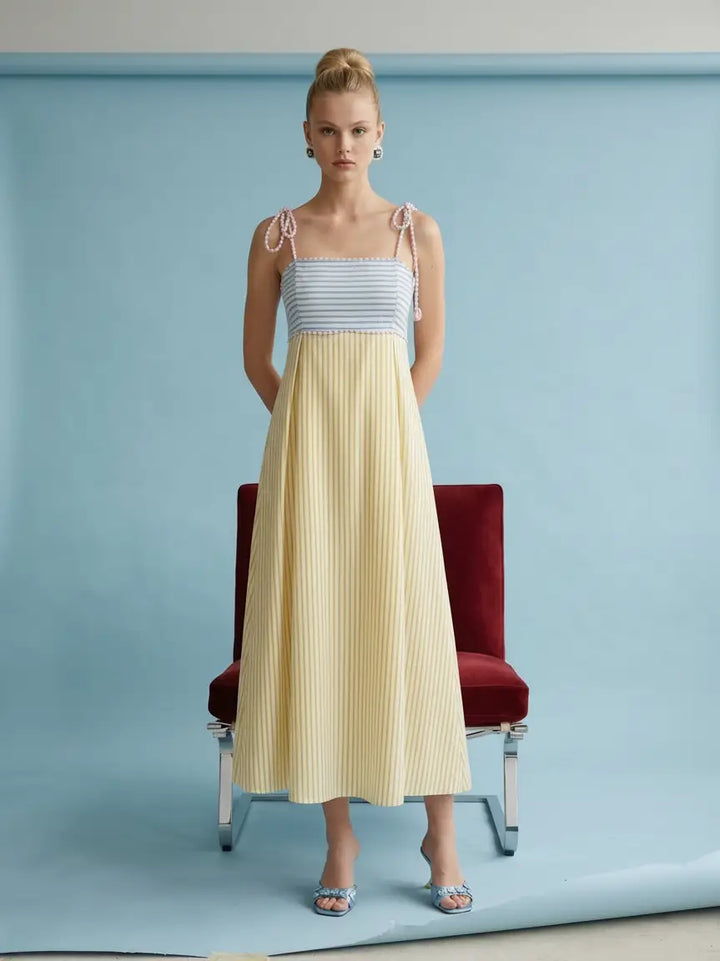 Coastal Breeze Striped Maxi Dress