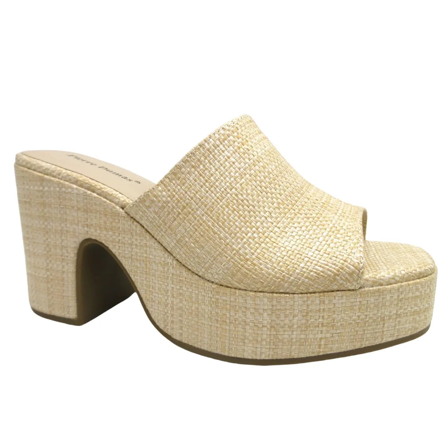 Pierre Dumas Tayla Raffia Heeled Sandal
