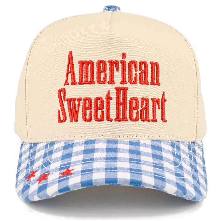 American Sweetheart Letter On Two Tone Trucker Hat
