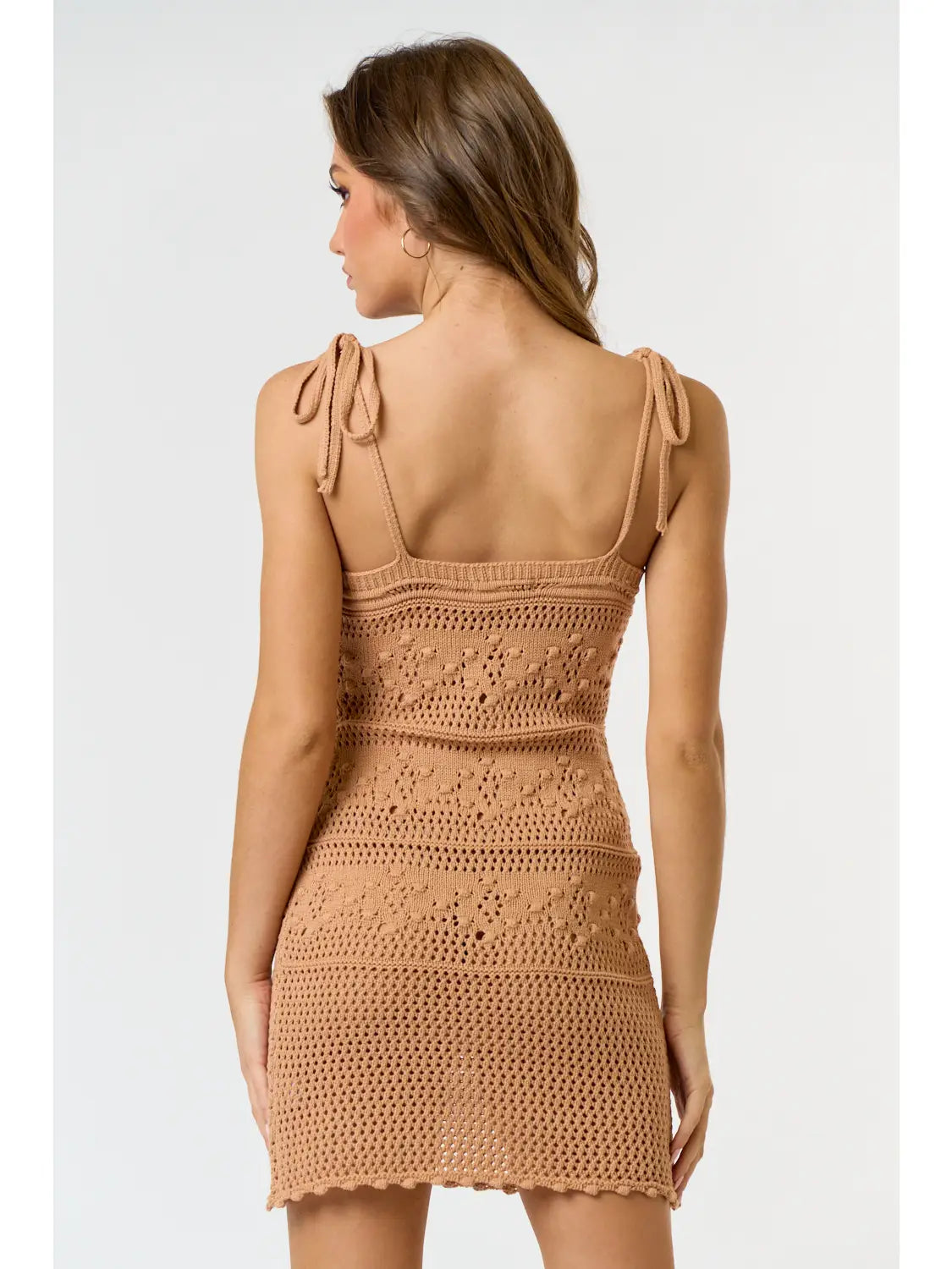 Sleeveless Shoulder Strap Sweater Dress / Coverup