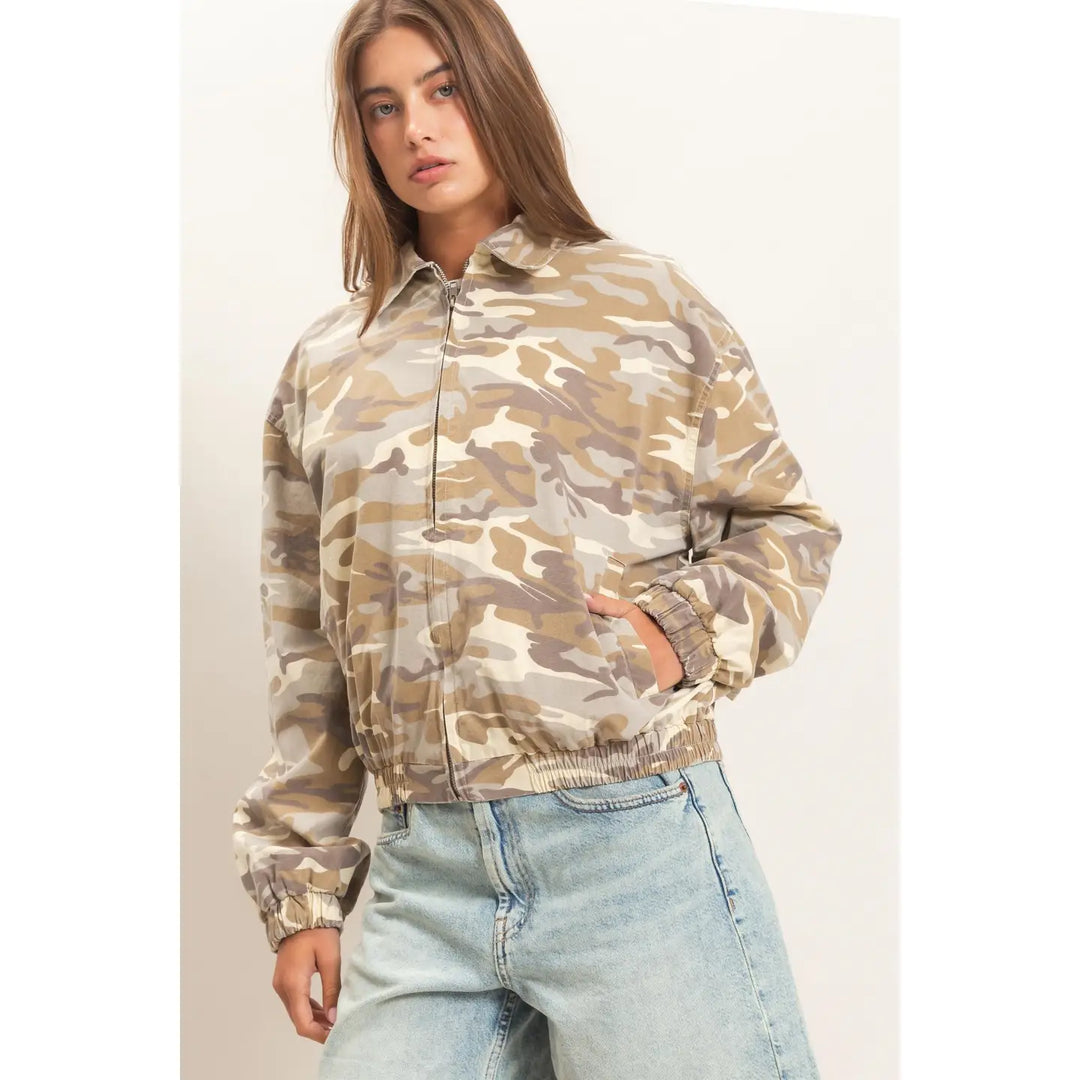 Camouflage Zip-Up Jacket