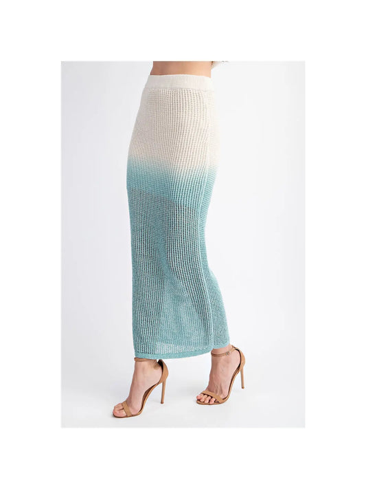Coastal Ombre Crochet Skirt