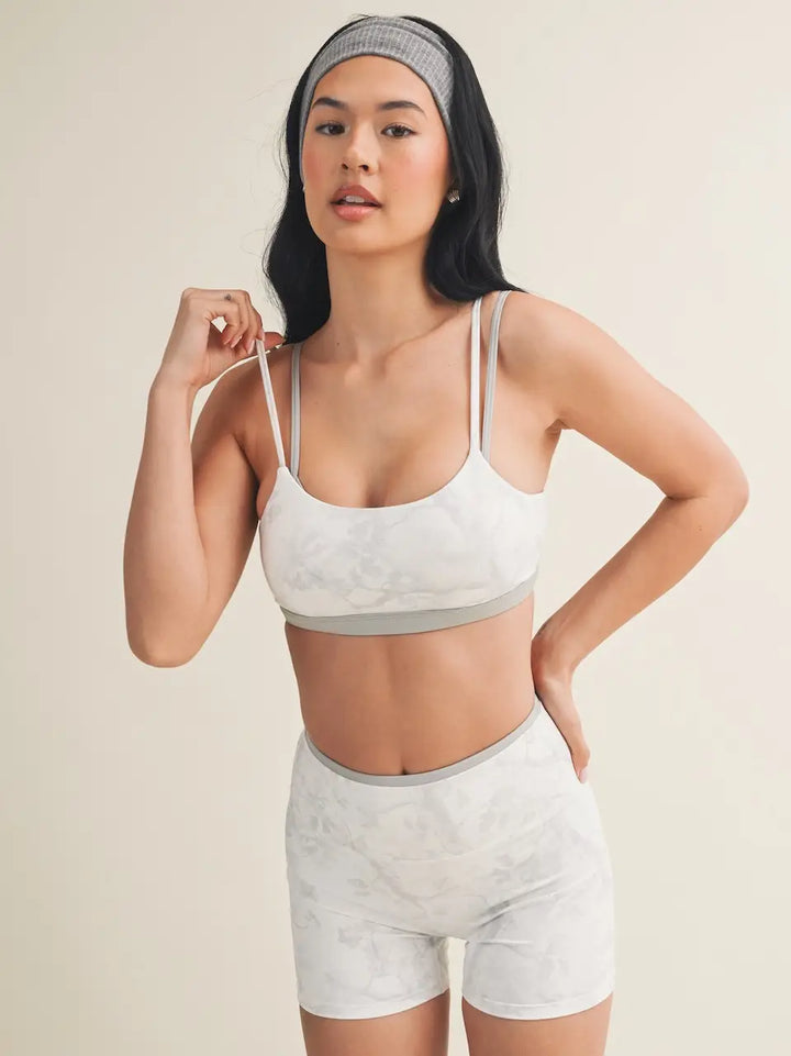 Camo Print Double Layered Sports Bra