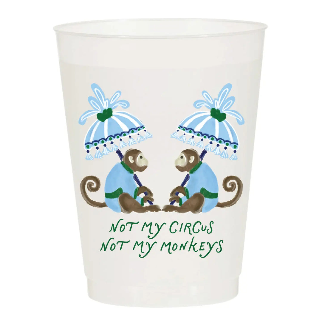 Not My Circus Not My Monkeys Frosted Cups