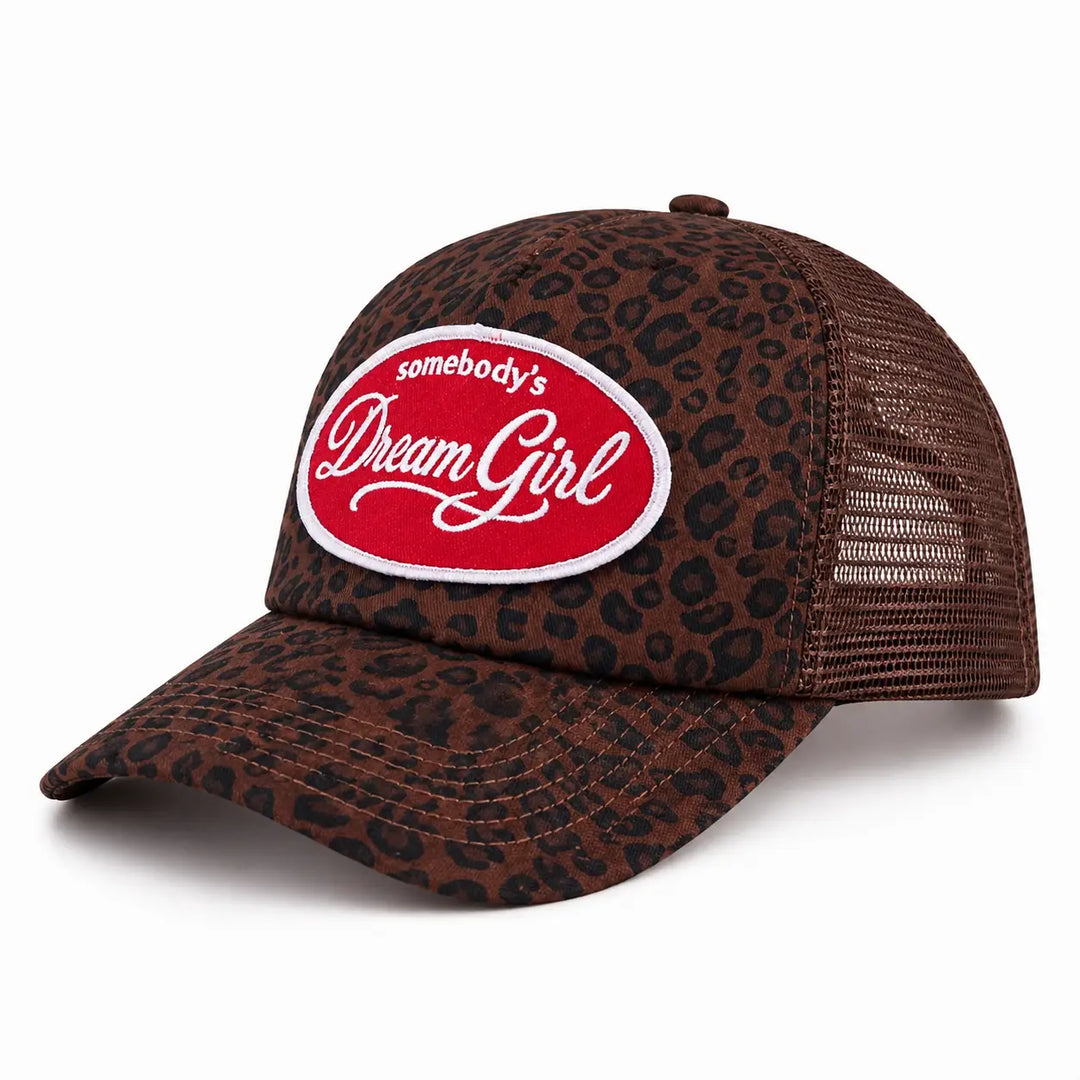 Somebody’S Dream Girl Leopard Trucker Hat