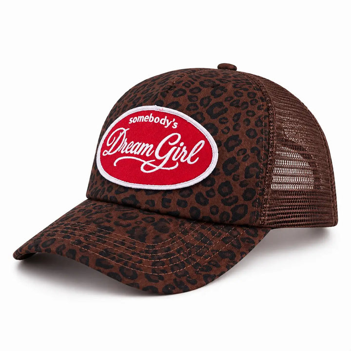 Somebody’S Dream Girl Leopard Trucker Hat
