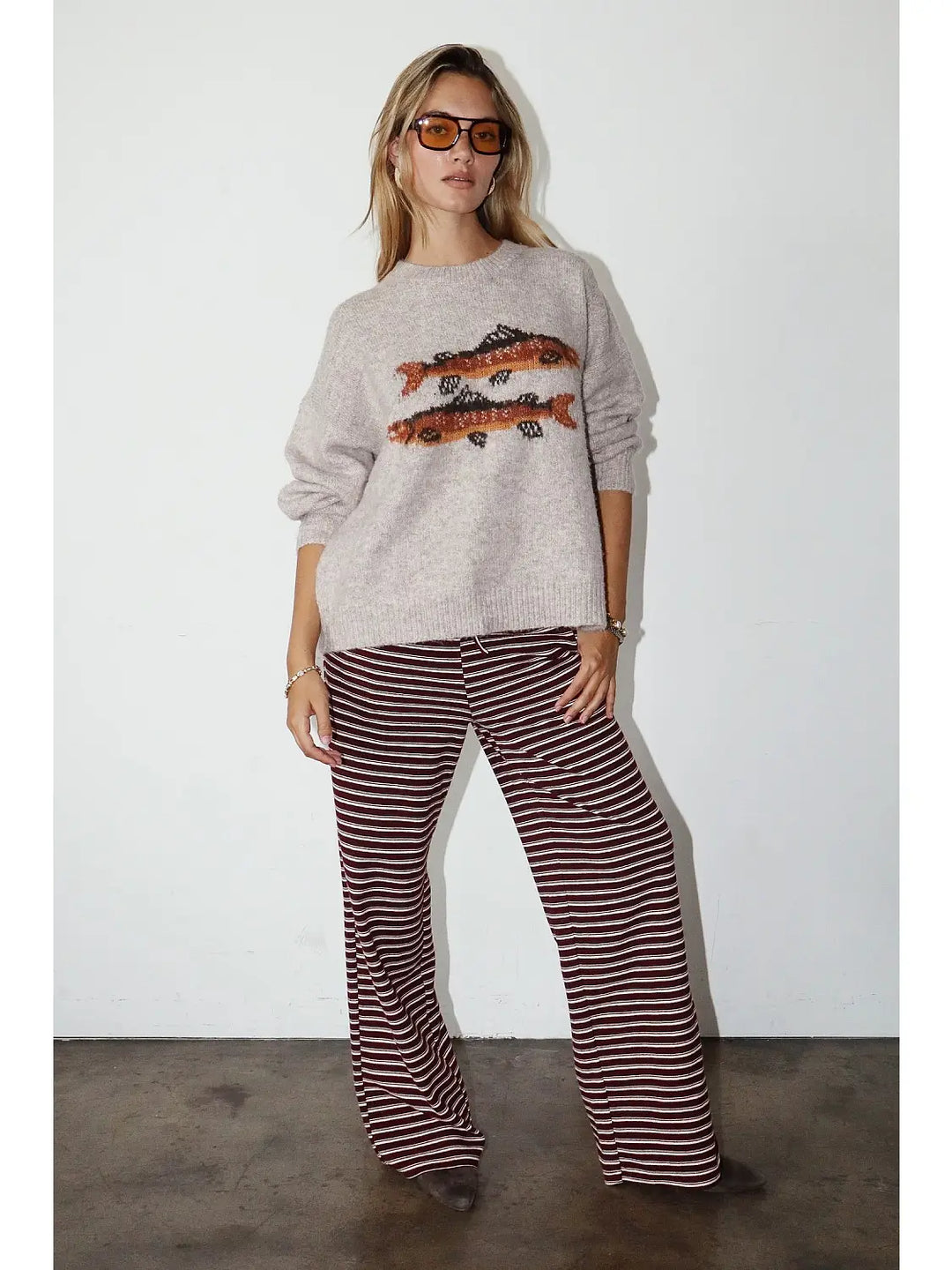Trout Graphic Knit Sweater