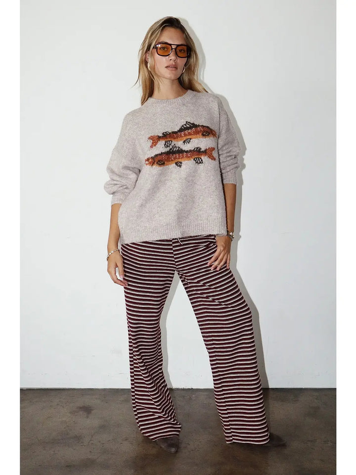Trout Graphic Knit Sweater