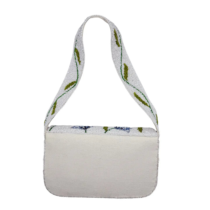 Hydrangea Single Sided Beaded Shoulder Bag