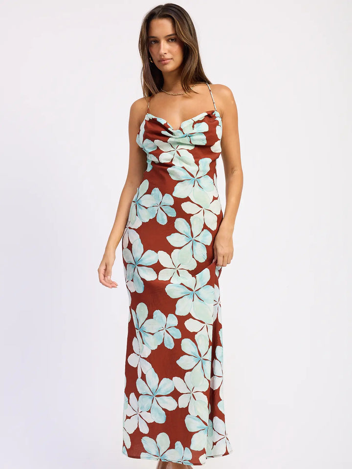 Haven Cowl Neck Maxi Dress