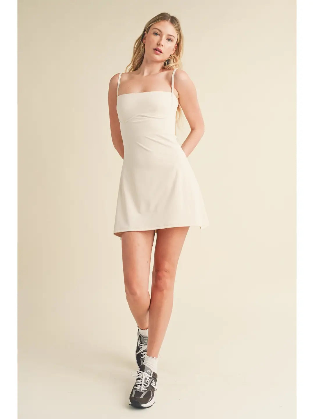 Sweetheart Cream Active Dress