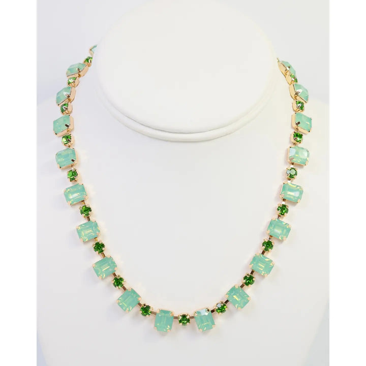Bartlett Rhinestone Necklace Mint Opal