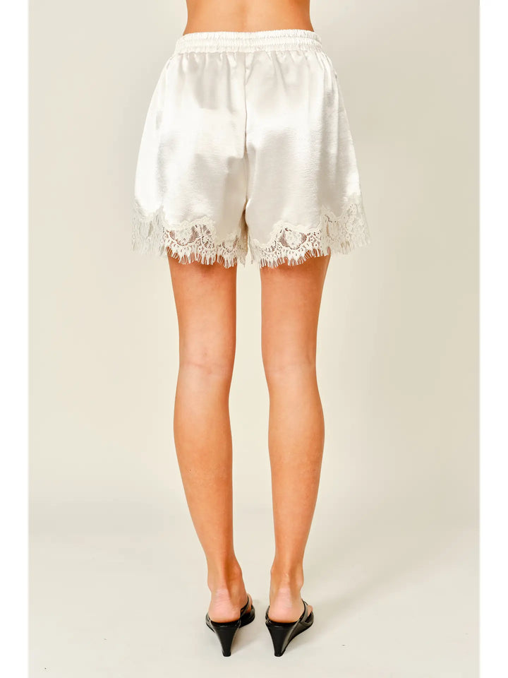 Satin Lace Shorts