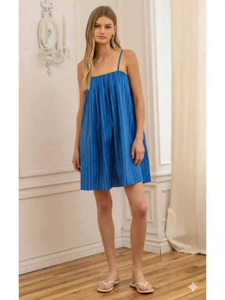 Candy Stripe Babydoll Mini Dress