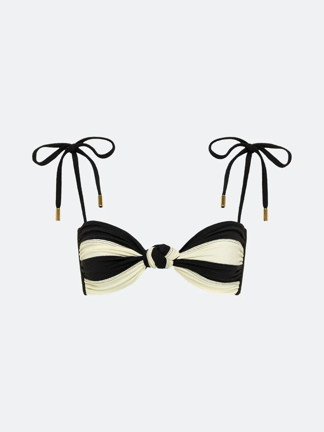 montauk bikini top - black and white contrast