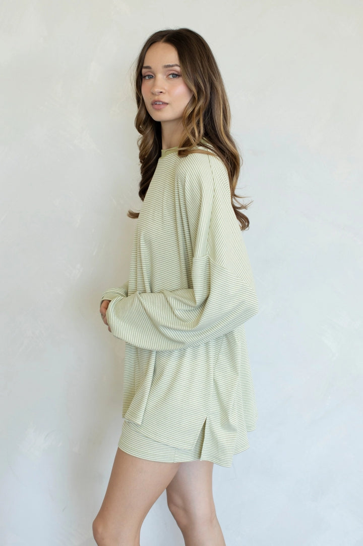 Striped Shorts | Moss