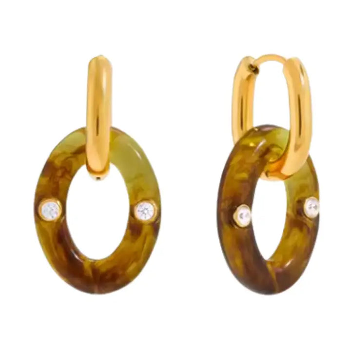 Camille Link Earring : Hypoallergenic and Water Resistant