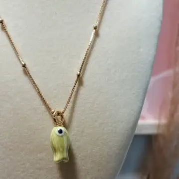 Lime Fish Lure Necklace