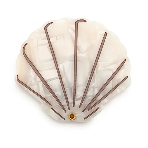 Swing-Hinge Folding Compact Mirror - Seashell - Pearlescent
