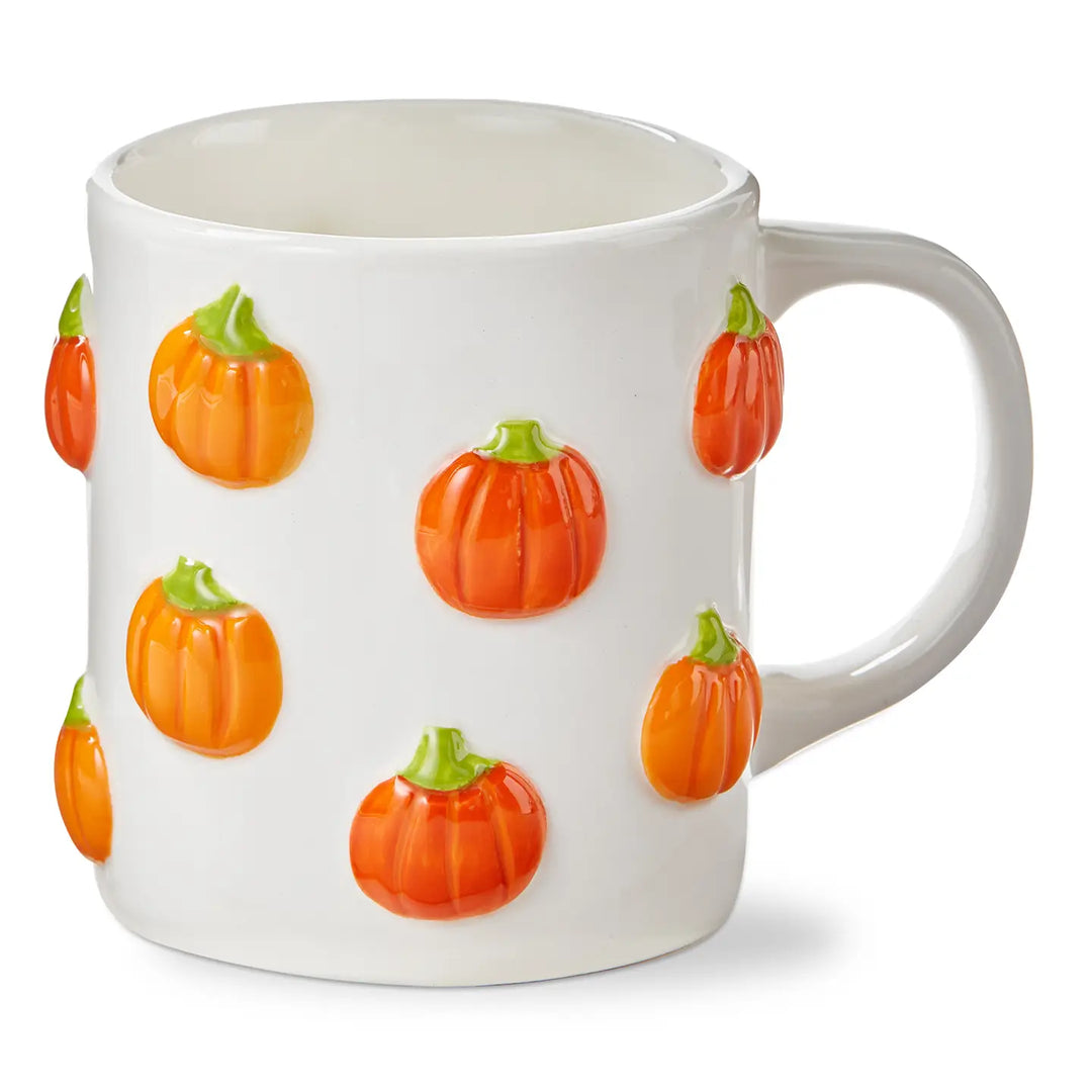 Halloween Pumpkin Mug, Earthenware, Orange Multi