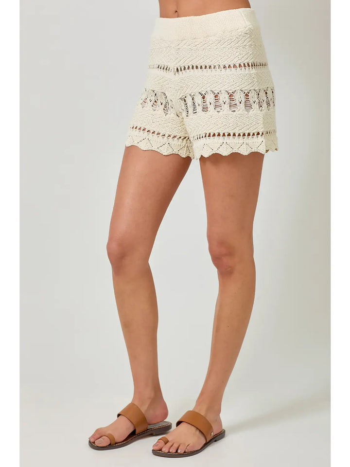 Crochet Sweater Shorts