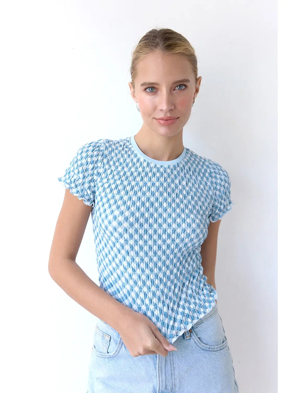 Span Gingham Tee