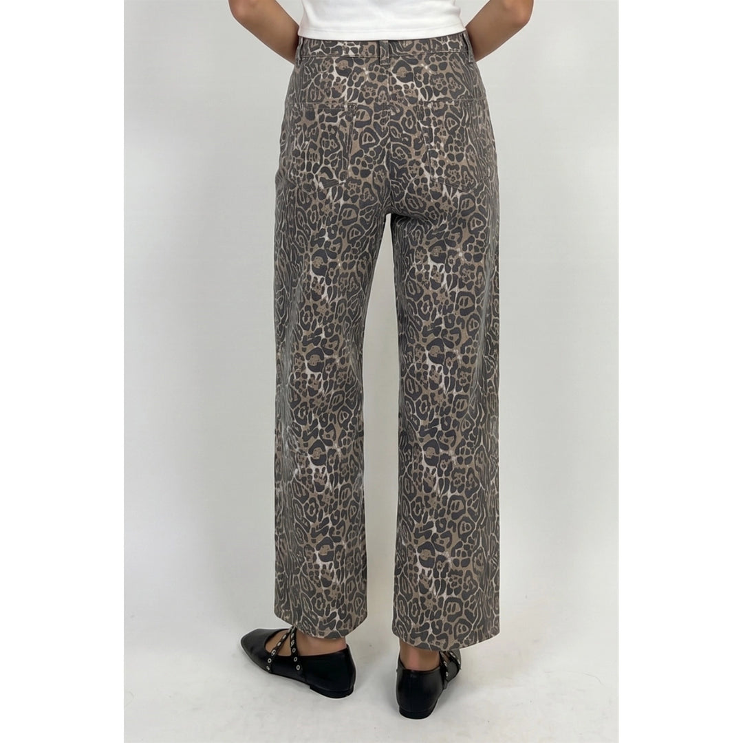 Leopard Cotton Pants