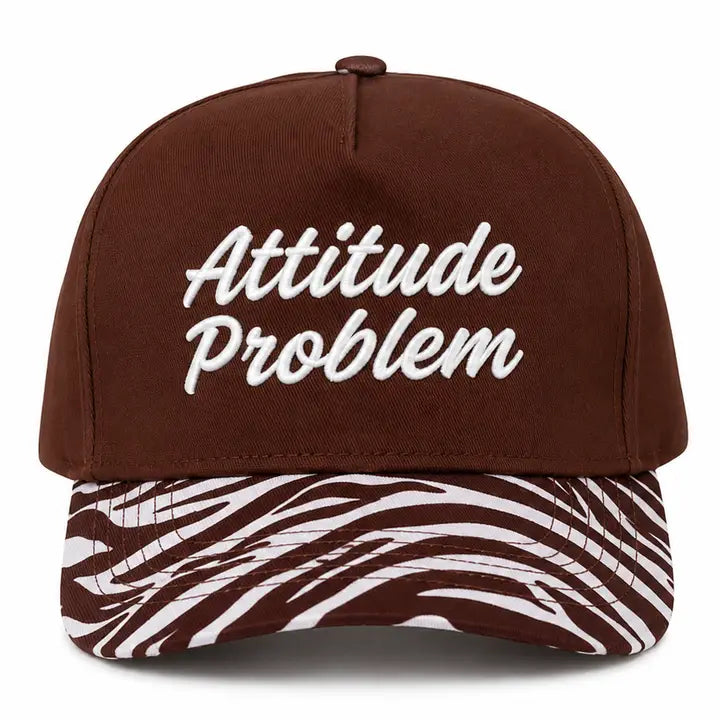 Attitude Problem Zebra Print Hat