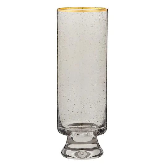 Gold Rimmed Glass - Grey - Champagne