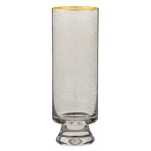 Gold Rimmed Glass - Grey - Champagne